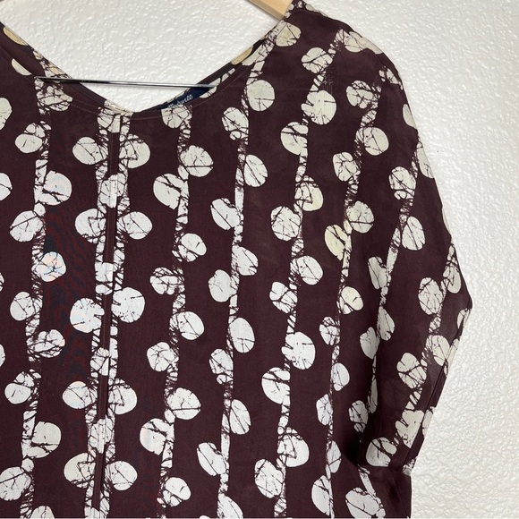 Madewell Mini Dress Easy 100% Silk in Batik Vine‎ Print Women’s Size XS - Picture 4 of 7